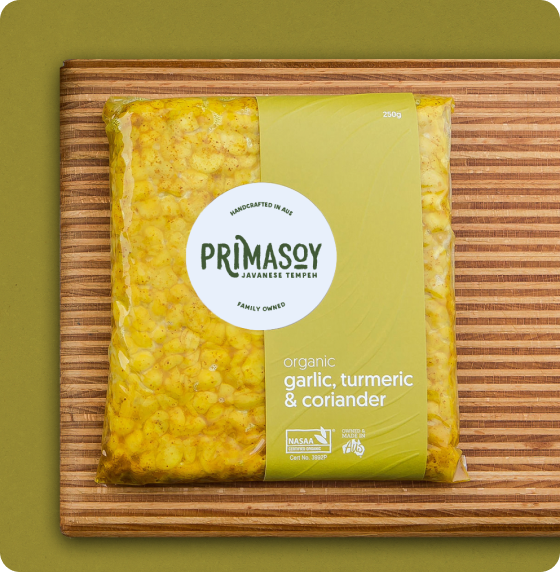 Primasoy Tempeh Garlic Turmeric & Coriander