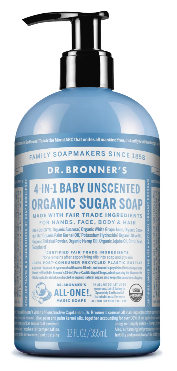 Dr Bronner's Baby Unscented Pump Soap