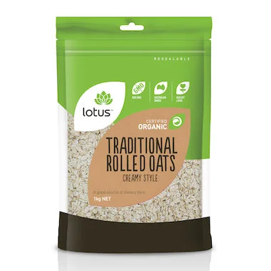Lotus Traditional Rolled Oats Creamy Style (1kg)