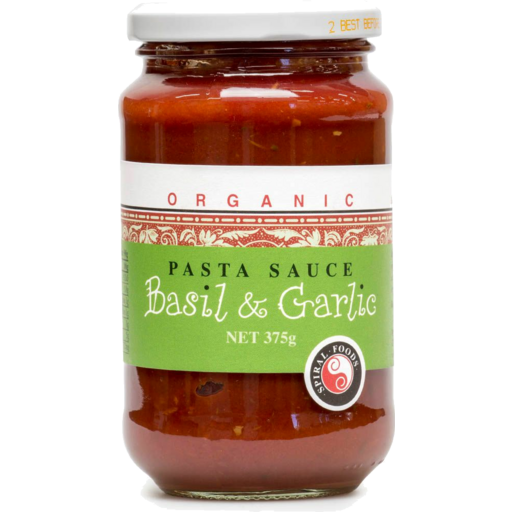 Spiral Pasta Sauce Basil Garlic